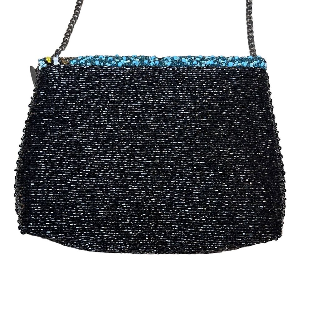 Mary Frances Beaded Crossbody Handbag Purse Lemons Fruit Sparkle Chain Strap - Picture 4 of 15